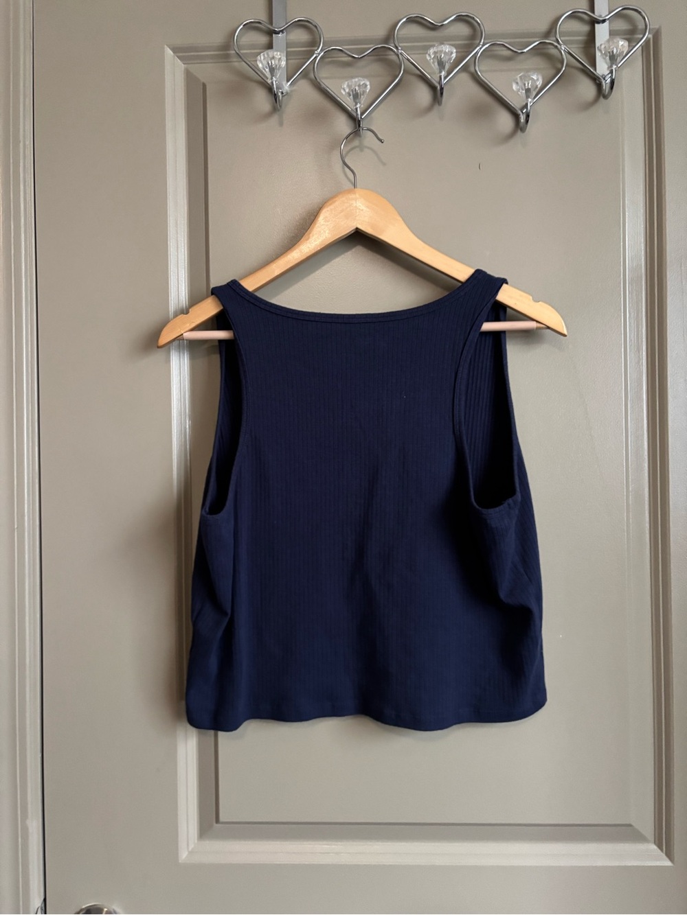 DSG Navy Ribbed V-Notch Tank Top - Picture 3 of 3